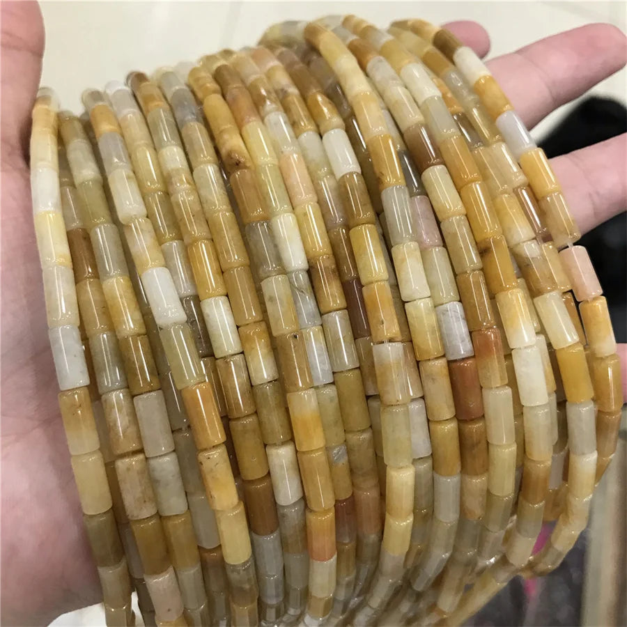 Wholesale 5*8mm 4*9mm Cylinder Beads Natural Stone Square Stone Beads for Jewelry Making