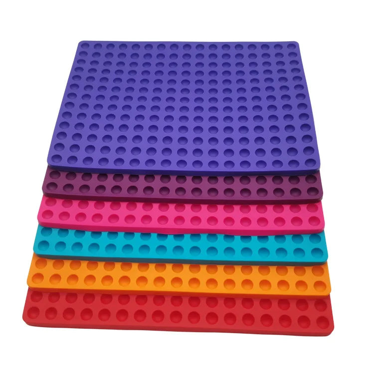 221 Holes Semi Sphere Silicone Mold-Gummy Candy & Mini Dog Treat Maker Baking Mat Round Pad Food Grade Non-Stick Dishwasher Safe