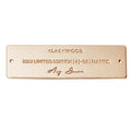 Water Resistant Clothing Gold Label Maker Rectangle Shape Private Letter Engraved Tags Plate for Men Coat