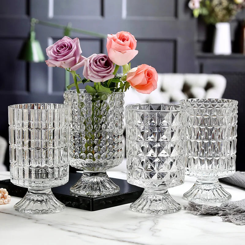 Nordic Decor Flower Arrangement Home Plant Flower Hydroponic Table Ornaments Glass Vase