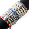YK-Fashion Jewelry Italian Charm Bracelet Custom logo Men Women Elastic Bracelet
