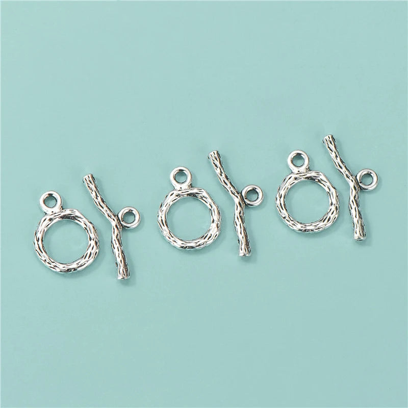 925 Sterling Silver Gold Plated Jewelry Accessories Unique Thai Silver OT Toggle Clasp for Diy Jewelry Making