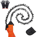 24 Inch Outdoor Hand Chain Saw Survival Hand Chain Saw Logging Garden Saw Portable Camping Tool Wire Saw