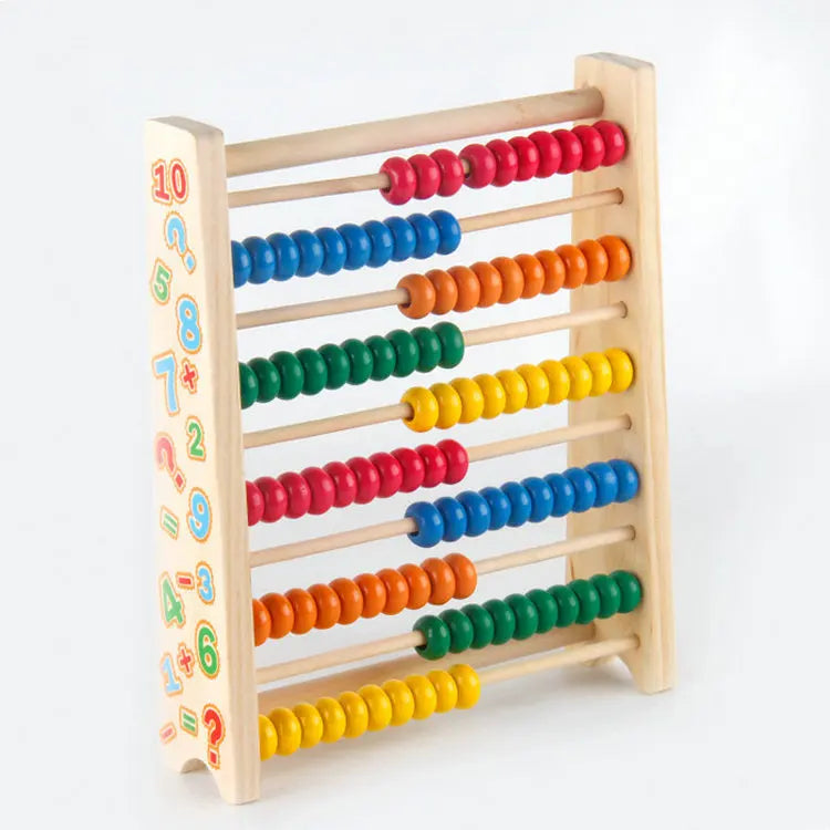 Wooden Children Early Education Abacus Frame Color Beads Calculation Frame Toy Math Learning Montessori Toys