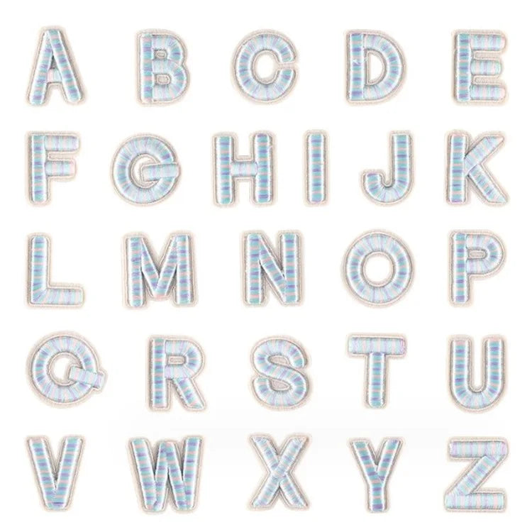 Wholesale 4cm 3d Embroidery A-Z 26 English Alphabet Patch Letters Iron on Patches