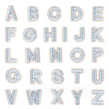 Wholesale 4cm 3d Embroidery A-Z 26 English Alphabet Patch Letters Iron on Patches
