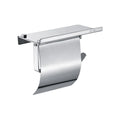 HF Bathroom Accessories 304 Stainless Steel Modern Wall Mounted Washroom Organizer Toilet Paper Roll Holder With Shelf