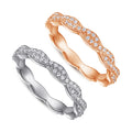 Solitaire Style Heart Shaped Stone 8*8mm White and Pink Zirconia Wedding Ring White Gold Colour