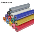 Renlitong PVC High Quality Popular Easy Weed PVC Glossy with Sticky Textile Vinyl Heat Transfer Flex Rolls for Clothing
