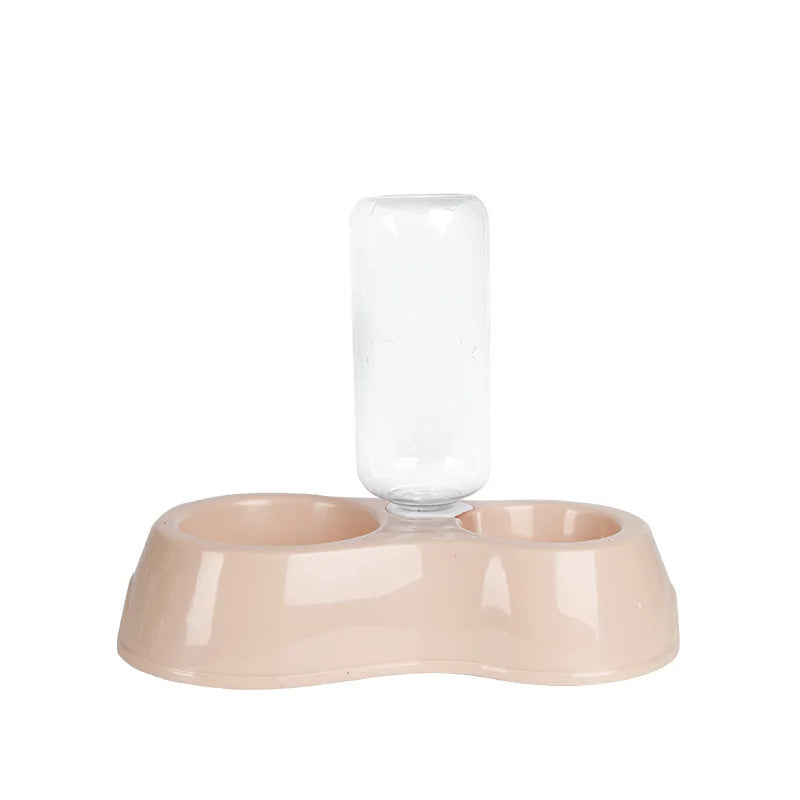 Hot Selling Cheap Dog Double Bowls Pet Water and Food Bowl Set Cat Automatic Water Dispenser Replaceable Bottle for Small Animal