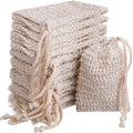 Natural Sisal Soap Saver Bag Pouch Mesh Net Waste Plastic-Free Exfoliating Foaming Drying Soap Holder Bath Toilet Supplies