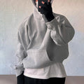 OEM ODM Quality No Drawstring Hoodies Mens Cotton Heavyweight Oversized Drop Shoulder Pocket Boxy Pullover Snap Button Hoodies