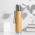 FX Factory Bpa-free Insulated Vacuum Flasks Thermos Water Bottle Stainless Steel Drinking Bottle With Bamboo Lids