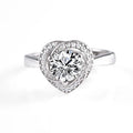 1 Carat Loose Moissanite Diamond VVS Unique Promise Engagement Ring Round Cut Multi Gemstone Bridal 925 Sterling Silver Ring