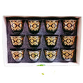 Ceramic 12pcs Set Black Moon Tea Cup Porcelain Espresso Coffee Cup with Gift Box