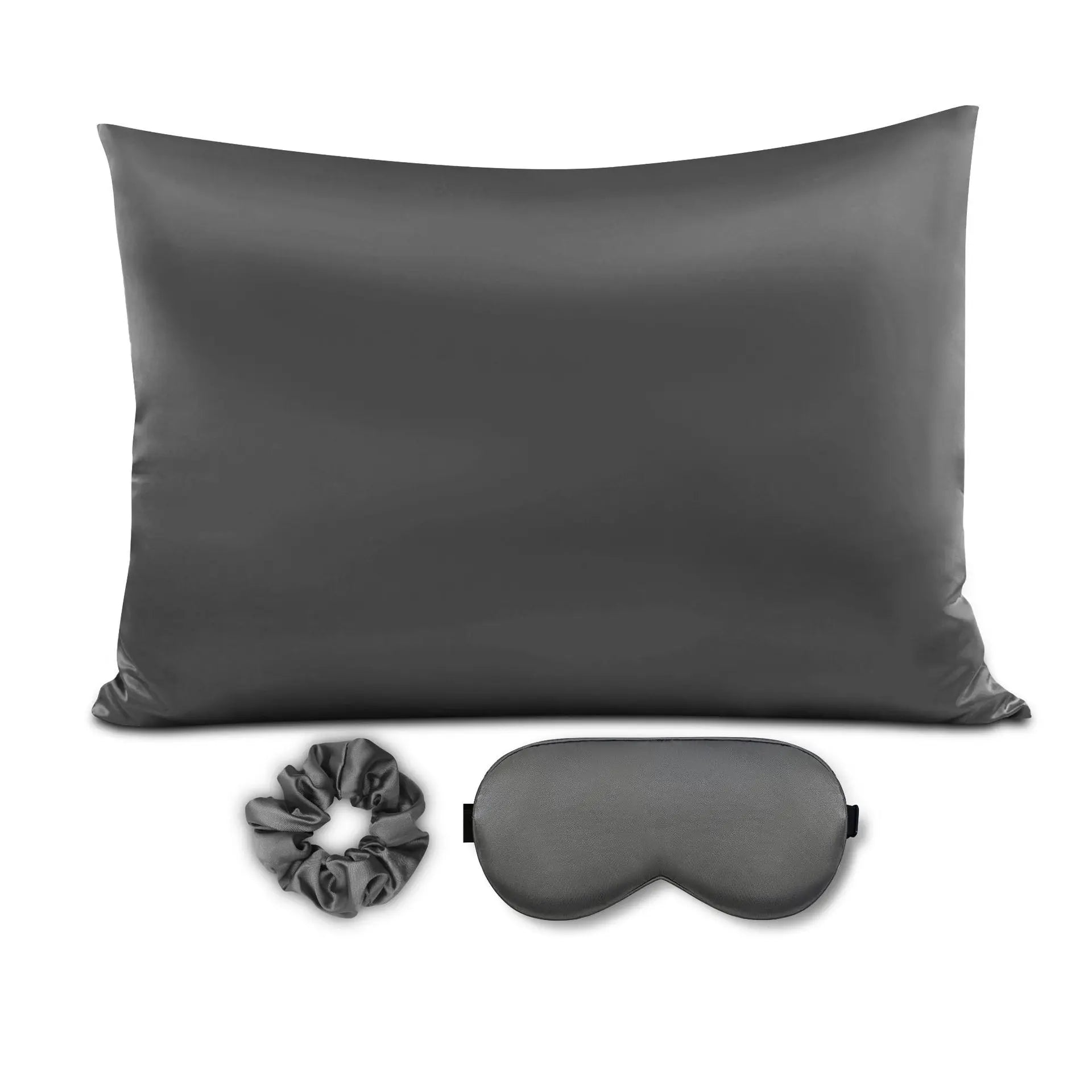 Luxury 3pieces Set 100% Silk Pillowcase Eye Mask and Scrunchy Mulberry Silk Sleep Gift Set