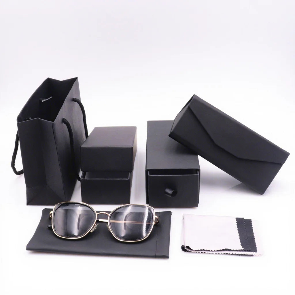 Customized logo Printing Glasses case Sunglasses Eyewear case Box Leather Hard Eyeglasses Cases