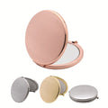 Zonyin Custom Logo Round Double-Sided 1x/2x Magnifying Compact Mirror DIY Gift Foldable Makeup Pocket Mirror With Metal