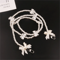 BOB New Long Pearl Crossbody Chain ABS Bead Luxury Fashion Women Bag Charm Decorative 120cm Diameter