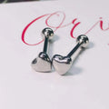 Gaby New 14G Heart Tongue Ring Stainless Steel Tongue Barbell  Jewelry Piercing Jewelry