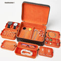 Jewelry Organizer Large Jewelry Box High Capacity Jewelry Earrings Necklace Bracelet Watch Storage Leather Travel Box