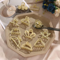 VKME New Fashion Ins Style Gold  Plated  Flower Grab Clip for Women Jewelry