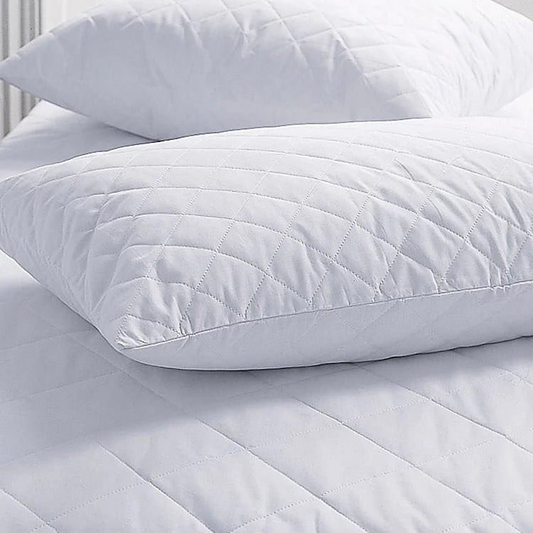 Custom OEM Neck Quilted Pillow Protector TPU Waterproof Rectangle Microfiber Polyester Cotton Anti-Snore Removable Washable OEM