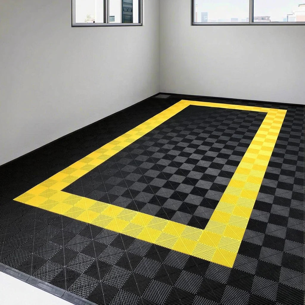 Modern Design Interlocking Garage Flooring Tiles 40 X 40 Anti-Slip Modular Plastic Tiles for Car Garages and Villas