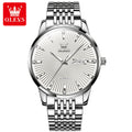 OLEVS 6653 Custom Design Fashion Mechanical Mens Watches Top Luxury Brand Silver Gold Male Automatic Mechanical Sport Watch