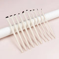 Custom 10pcs Sickle Eyeliner Brush Eye Liner Brows Makeup Brush Eyeliner Brush Ultra Thin Fine Oblique Angle Flat Head Eyebrow