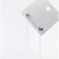 925 Sterling Silver Rainbow Color Heart Shaped Ear Threader Earings Long Dangle Drop Earrings Fashion Jewelry for Women