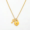 Joolim Jewelry Gold Plated Heart Lock Pendant Choker Necklace Stainless Steel Jewelry Wholesale