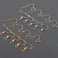 GUFEATHER M1061 50pcs/lot Wholesale Gold Silver Color Metal Diy French Earring Hooks Clasp Ear Wires Bag for Jewelry Making