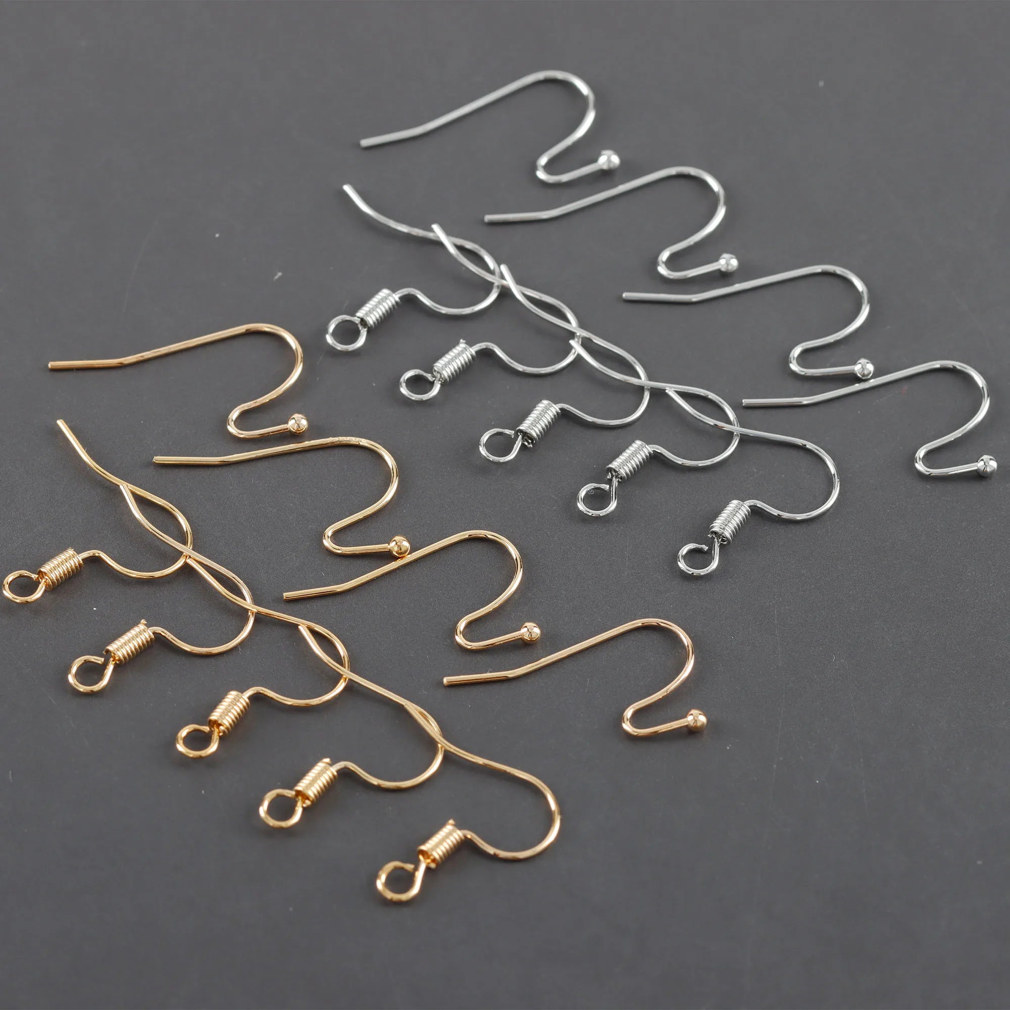 GUFEATHER M1061 50pcs/lot Wholesale Gold Silver Color Metal Diy French Earring Hooks Clasp Ear Wires Bag for Jewelry Making