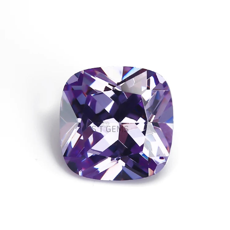 Lavender 3mm Cubic Zirconia Princess Cut Square CZ Stones For Jewelry