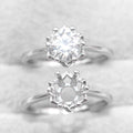 Sterling Silver 6.5mm/1 Carat Semi Mount Ring Frame Blank Moissanite Diamond Setting Base Without Center Stone Inlay for DIY