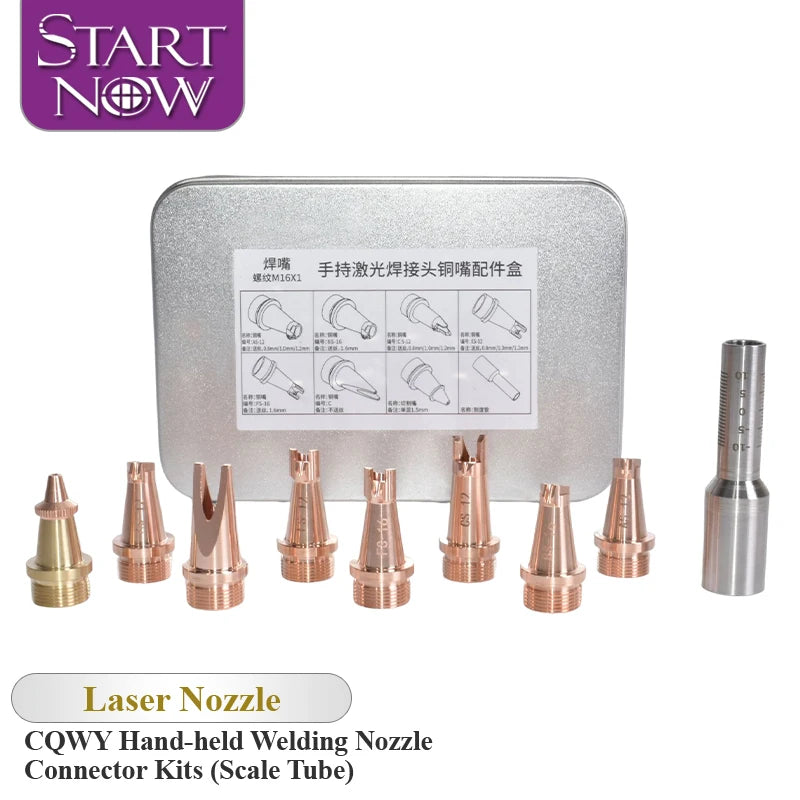 Startnow Laser Welding Copper Nozzle Set CQWY WSX QILIN HW Hand-held  Welder Nozzle Connector Cutting Head Scale Tube