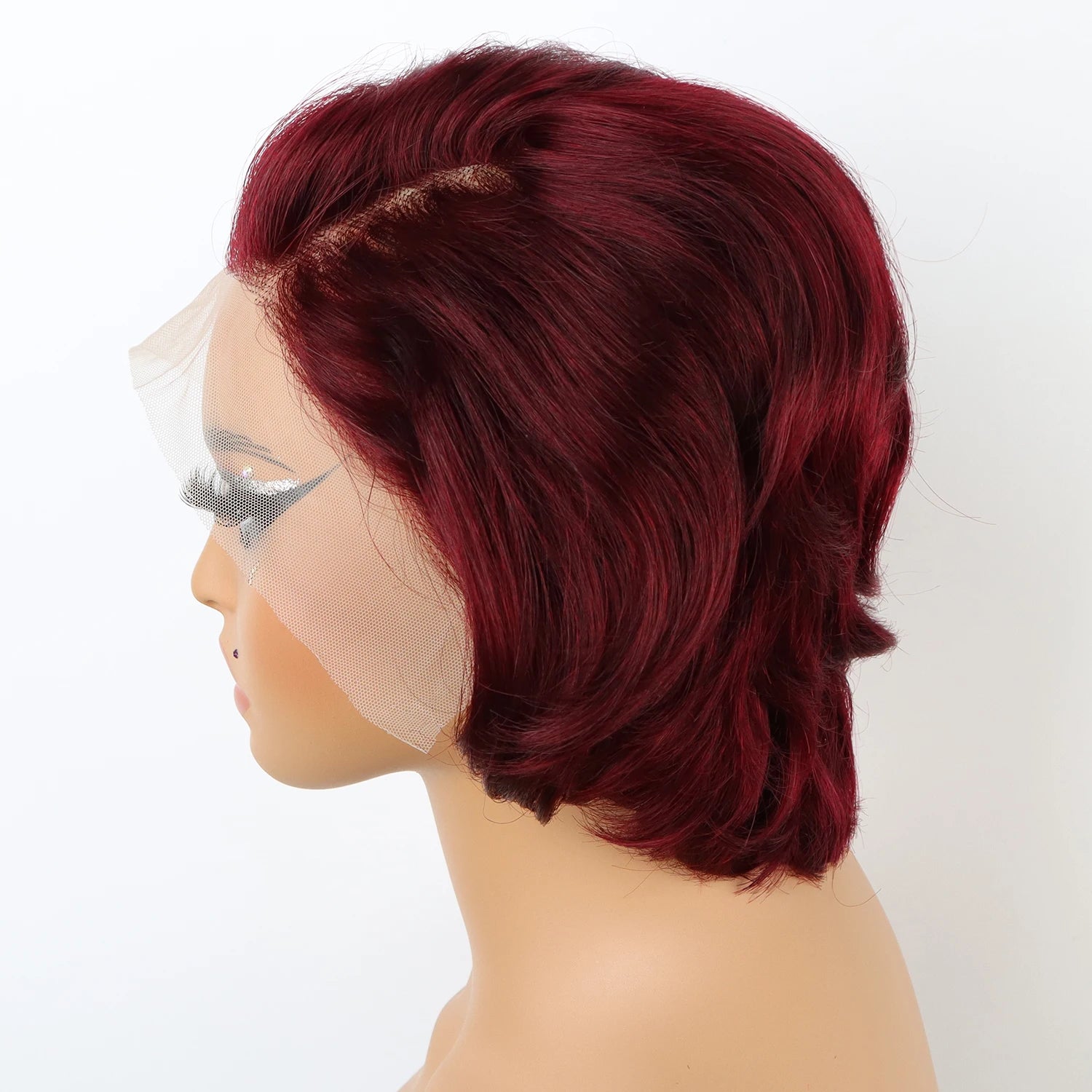 Wholesale 13x4 Full Transparent Lace Frontal Pixie Cut Short Human Hair Wigs Brazilian Glueless for Black Women