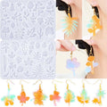 DIY Crystal Drip Gum Leaf Series Earrings Silicone Mold Plant Tree Blossom Earrings Pendant Earrings Jewelry Mold