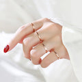 Minimalist 1mm Titanium Steel IP Plating  Stainless Steel US3US4US5US7US8 Simple Index Finger Ring