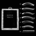 Almond Coffin Stiletto Nail Tips Extension Dual Form Full Cover Nail Gel Quick Building Mold