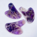 Huiying Personalized Natural Amethyst Realistic Custom Face Gua Sha Tool Heart
