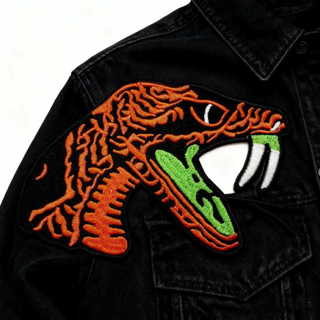 Custom FAMU Rattler HBCU Embroidery Patches Fashion Design Cartoon Embroidery Patches Greek Sorority Iron on