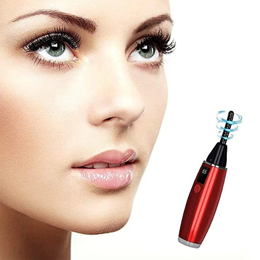 Long-Lasting USB Rechargeable Mini Heated Eyelash Curler Clamp Frameless Electric Makeup Tool for Natural Lash Lift