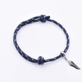Handmade Hot Selling Adjustable Nylon String Bracelet 316L Stainless Steel Leaf Pendant Fashionable Charm Jewelry and Stylish