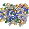 Wholesale Round Glass Rhinestone Medium Hole Flat Back Stone Colored Sew-on Technique for Wedding Dress & Shoes Decoration