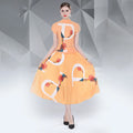 Wholesale Pleated Suit Plus Size Digital Print Craft Pleated Skirt Boutique Women'S Casual Suit Casual Long Dress