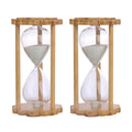 XINBAOHONG Traditional Design Style Natural Bamboo 15 Minutes Hourglass Big Flower Shape Sand Timer