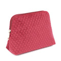 New Arrival Velvet Makeup Bag Quilted Cosmetic Bag with Zipper Manufacturer Custom Toiletry Bag Beauty Pouches for Ladies