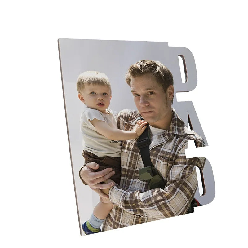 Family Picture Photo Loving Life Sublimation Blanks MDF Photo Frame for Dads Gift